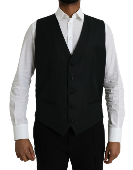 Black Wool Waistcoat Dress Formal Vest TSH851981 Black Wool Waistcoat Dress Formal Vest TSH851981