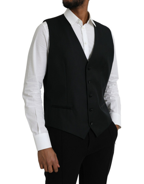 Black Wool Waistcoat Dress Formal Vest TSH851981 Black Wool Waistcoat Dress Formal Vest TSH851981