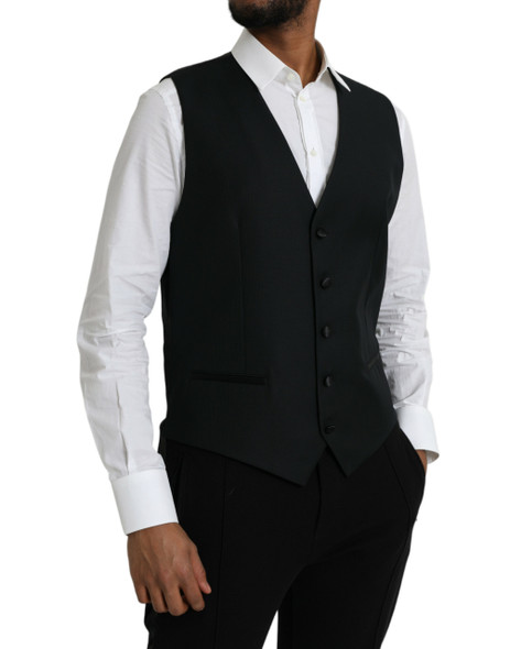 Black Wool Waistcoat Dress Formal Vest TSH851982 Black Wool Waistcoat Dress Formal Vest TSH851982