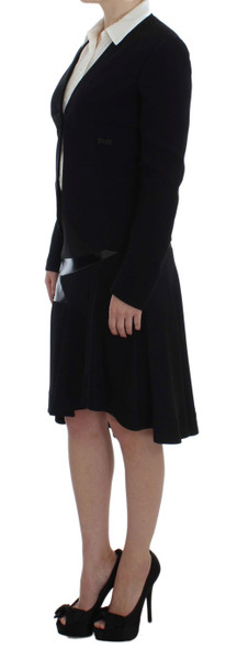 Black Blue Two Piece Suit Skirt & Blazer SIG30906 Black Blue Two Piece Suit Skirt & Blazer SIG30906