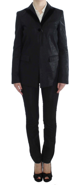 Black One Button Three Piece Suit Black One Button Three Piece Suit
