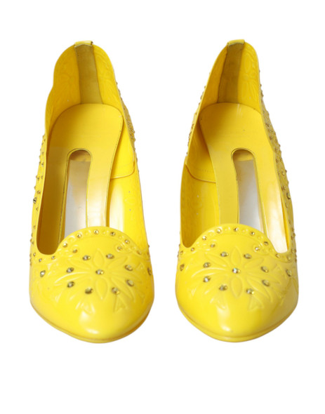 Yellow Crystal CINDERELLA Heels Pumps Shoes Yellow Crystal CINDERELLA Heels Pumps Shoes