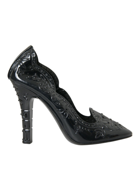 Dolce & Gabbana Black Crystal CINDERELLA Heels Pumps Shoes Dolce & Gabbana Black Crystal CINDERELLA Heels Pumps Shoes