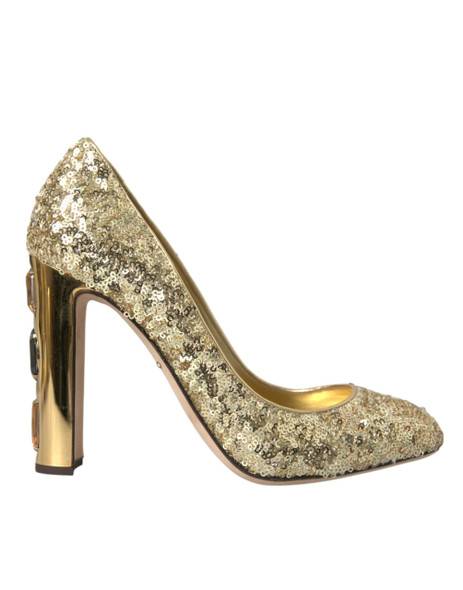 Gold Sequin Crystal Heels Pumps Shoes Gold Sequin Crystal Heels Pumps Shoes