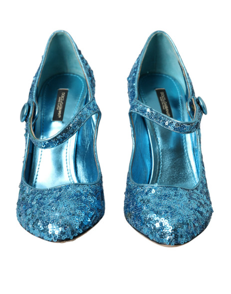 Blue Sequin Mary Jane Pumps High Heels Shoes Blue Sequin Mary Jane Pumps High Heels Shoes