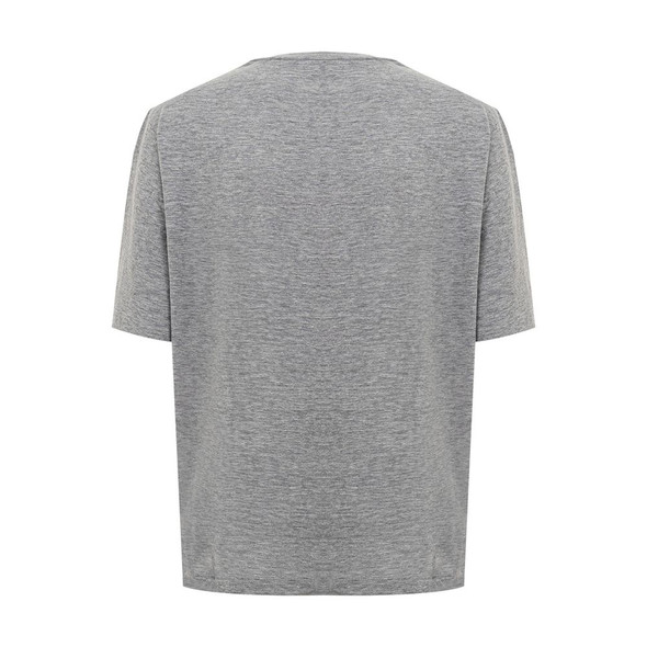Chic Gray Cotton Tee for the Modern Woman Chic Gray Cotton Tee for the Modern Woman
