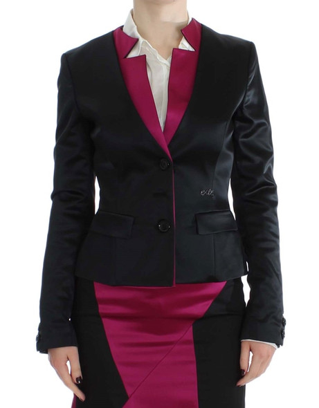 Black Pink Stretch Blazer Jacket Black Pink Stretch Blazer Jacket