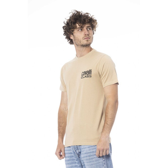 Beige Cotton Men T-Shirt CA-24369 Beige Cotton Men T-Shirt CA-24369