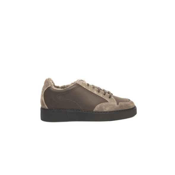 Beige Cowhide Men Sneaker Beige Cowhide Men Sneaker