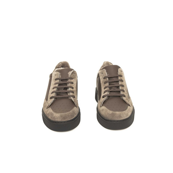 Beige Cowhide Men Sneaker Beige Cowhide Men Sneaker