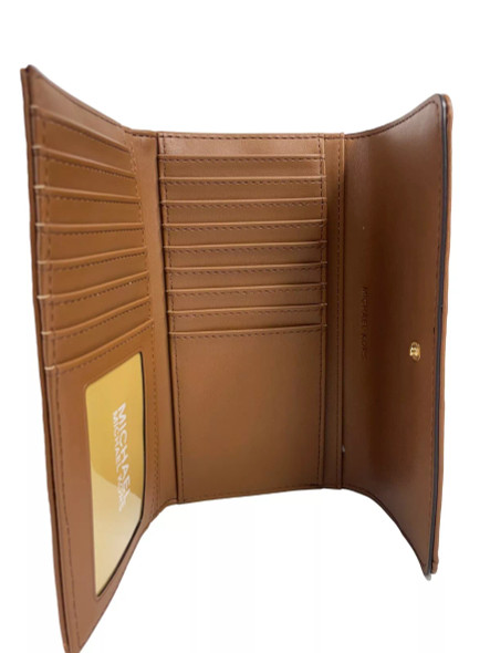 Jet Set Travel Large Quilted Leather Trifold Wallet Brown Jet Set Travel Large Quilted Leather Trifold Wallet Brown