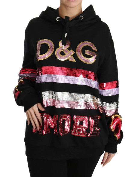 Dolce & Gabbana DG Sequined Hooded Pullover Sweater Dolce & Gabbana DG Sequined Hooded Pullover Sweater