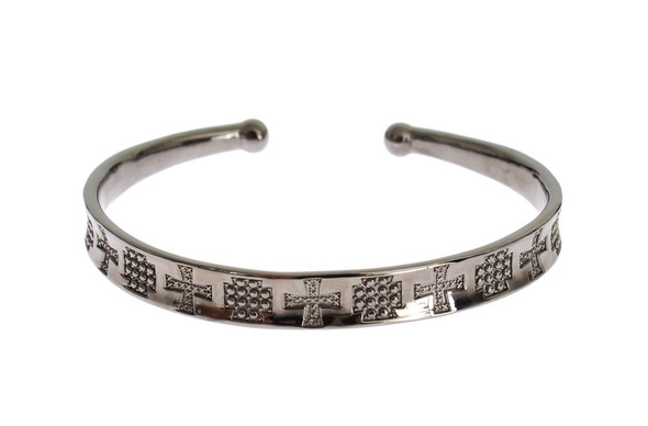 Gray Rhodium 925 Silver Bangle Bracelet Gray Rhodium 925 Silver Bangle Bracelet