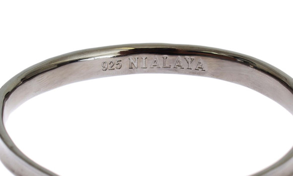 Gray Rhodium 925 Silver Bangle Bracelet Gray Rhodium 925 Silver Bangle Bracelet
