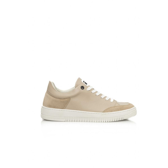 Cerruti 1881 Beige Leather Women Platform Sneaker Cerruti 1881 Beige Leather Women Platform Sneaker