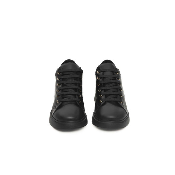 Black Leather Women Sneaker CE-24517 Black Leather Women Sneaker CE-24517