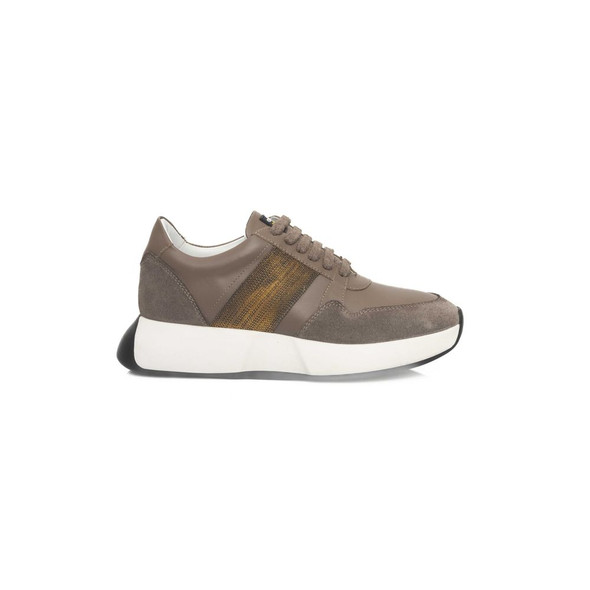 Cerruti 1881 Beige Leather Women Sneaker Cerruti 1881 Beige Leather Women Sneaker