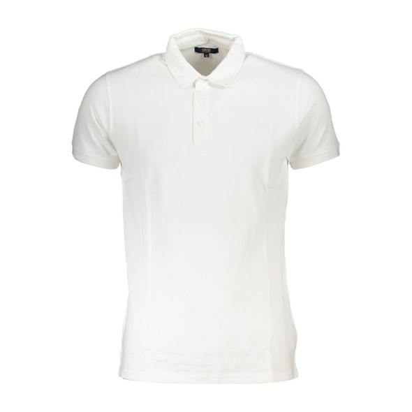 White Cotton Polo Shirt CA-22338 White Cotton Polo Shirt CA-22338