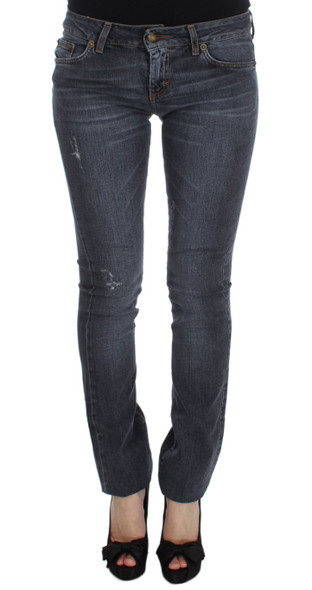 Blue Wash Cotton Blend Slim Fit Jeans Blue Wash Cotton Blend Slim Fit Jeans