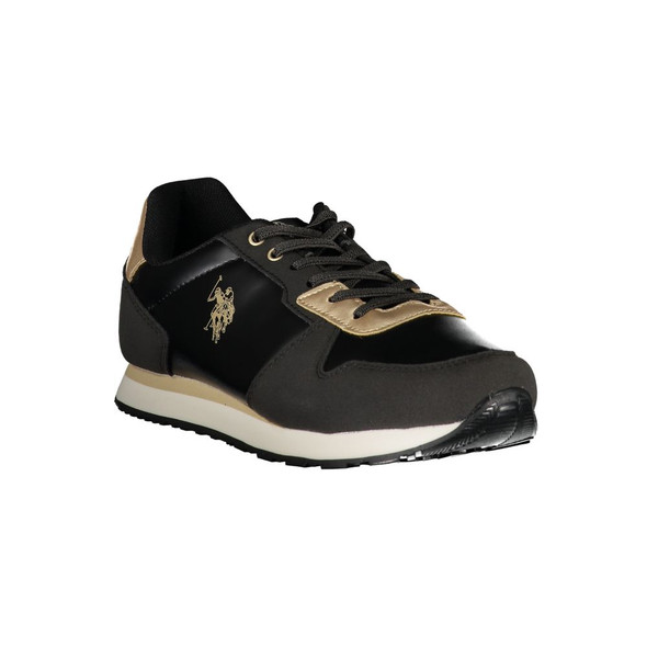 Black Polyester Sneaker US-23522 Black Polyester Sneaker US-23522