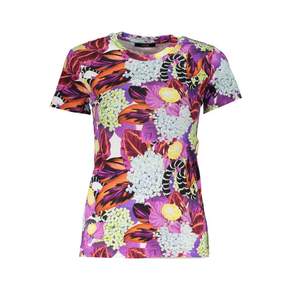Cavalli Class Purple Cotton Tops & T-Shirt Cavalli Class Purple Cotton Tops & T-Shirt