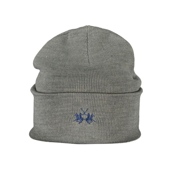 La Martina Gray Polyester Hats & Cap La Martina Gray Polyester Hats & Cap