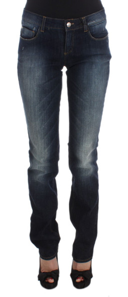 Costume National Blue Cotton Slim Fit Bootcut Jeans Costume National Blue Cotton Slim Fit Bootcut Jeans
