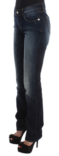 Costume National Blue Cotton Slim Fit Bootcut Jeans Costume National Blue Cotton Slim Fit Bootcut Jeans