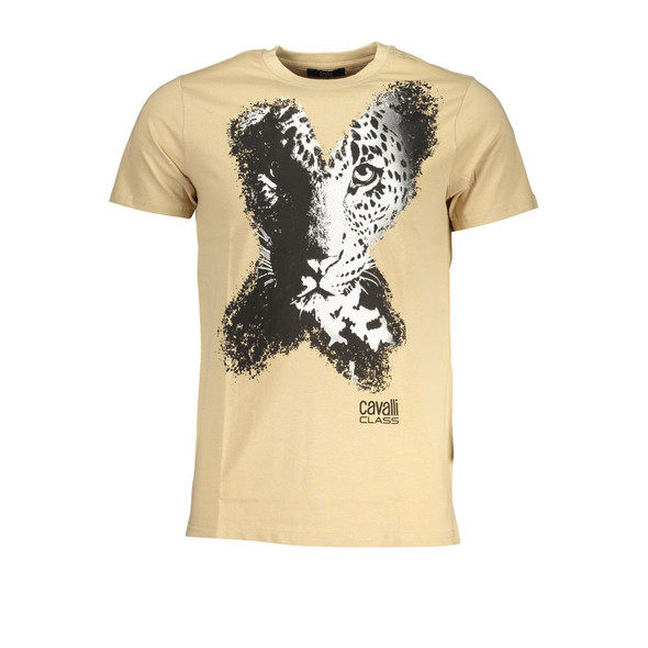 Beige Cotton T-Shirt CA-28478 Beige Cotton T-Shirt CA-28478