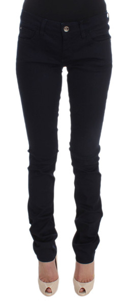Blue Cotton Blend Slim Fit Jeans Blue Cotton Blend Slim Fit Jeans