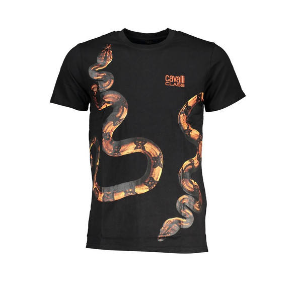 Black Cotton T-Shirt CA-28610 Black Cotton T-Shirt CA-28610