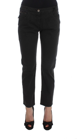 Black Cotton Capri Cropped Denim Jeans Black Cotton Capri Cropped Denim Jeans