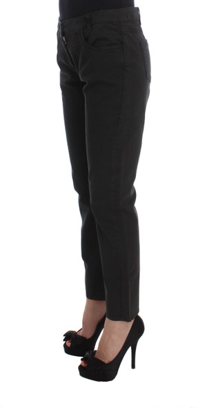 Black Cotton Capri Cropped Denim Jeans Black Cotton Capri Cropped Denim Jeans