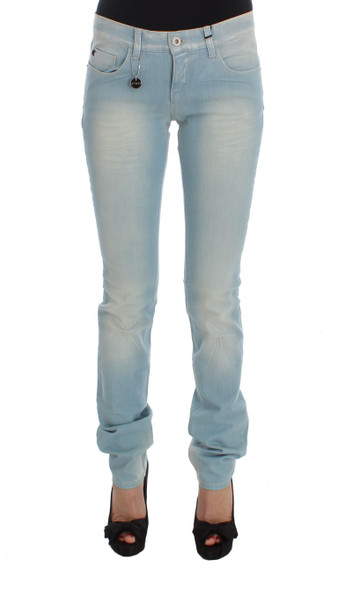 Blue Cotton Blend Super Slim Fit Jeans Blue Cotton Blend Super Slim Fit Jeans