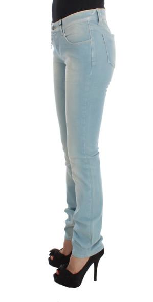 Blue Cotton Blend Super Slim Fit Jeans Blue Cotton Blend Super Slim Fit Jeans