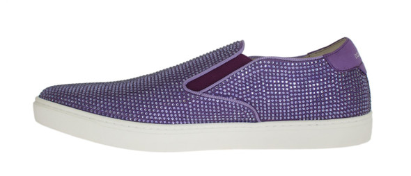 Purple Strass Canvas Logo Sneakers Purple Strass Canvas Logo Sneakers