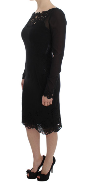 Dolce & Gabbana Black Silk Stretch Sheath Dress Dolce & Gabbana Black Silk Stretch Sheath Dress
