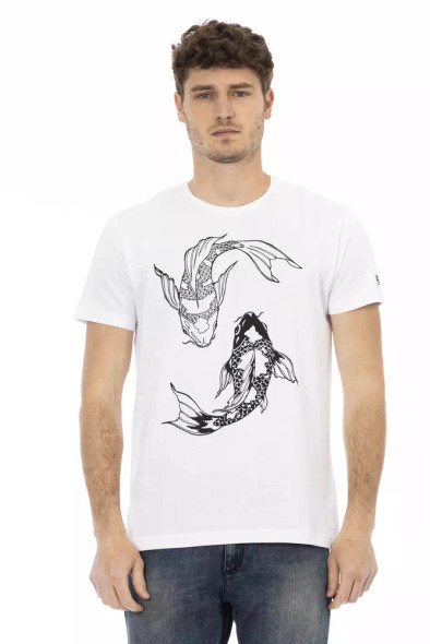 Chic White Round Neck Cotton Tee Chic White Round Neck Cotton Tee
