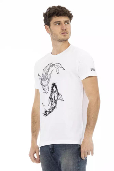 Chic White Round Neck Cotton Tee Chic White Round Neck Cotton Tee