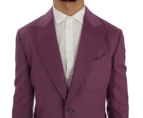 Purple Cashmere Slim Fit Blazer Jacket Purple Cashmere Slim Fit Blazer Jacket