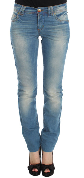 John Galliano Blue Wash Cotton Blend Slim Fit Jeans John Galliano Blue Wash Cotton Blend Slim Fit Jeans