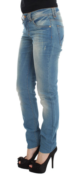 John Galliano Blue Wash Cotton Blend Slim Fit Jeans John Galliano Blue Wash Cotton Blend Slim Fit Jeans