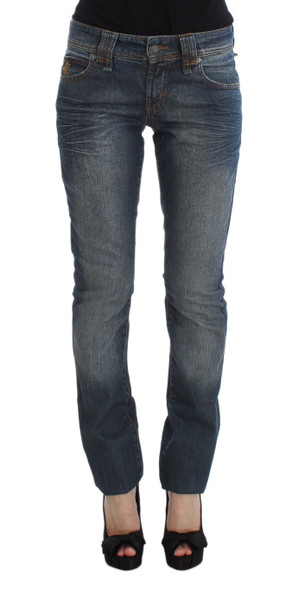 John Galliano Blue Wash Cotton Blend Slim Fit Jeans SIG30168 John Galliano Blue Wash Cotton Blend Slim Fit Jeans SIG30168