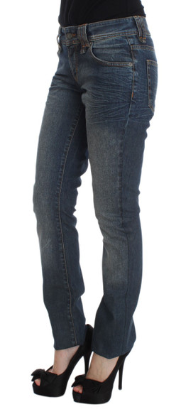 John Galliano Blue Wash Cotton Blend Slim Fit Jeans SIG30168 John Galliano Blue Wash Cotton Blend Slim Fit Jeans SIG30168