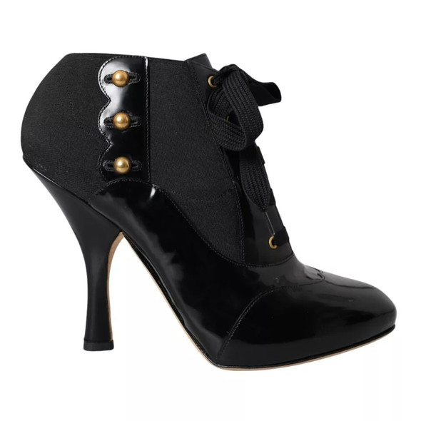 Dolce & Gabbana Black Jersey Stretch Ankle Boots Shoes Dolce & Gabbana Black Jersey Stretch Ankle Boots Shoes