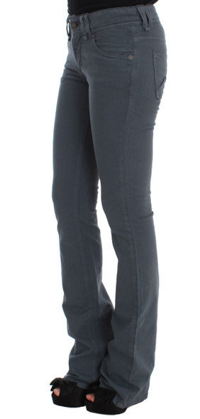 John Galliano Blue Cotton Blend Slim Fit Bootcut Jeans John Galliano Blue Cotton Blend Slim Fit Bootcut Jeans