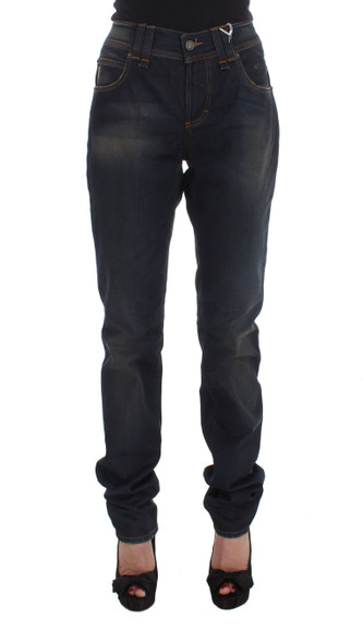 John Galliano Blue Wash Cotton Blend Boyfriend Fit Jeans John Galliano Blue Wash Cotton Blend Boyfriend Fit Jeans