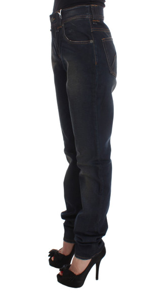 John Galliano Blue Wash Cotton Blend Boyfriend Fit Jeans John Galliano Blue Wash Cotton Blend Boyfriend Fit Jeans