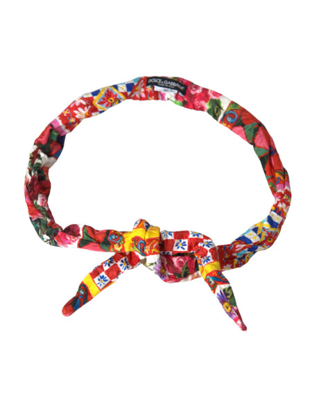 Dolce & Gabbana Multicolor Carretto Print Waist Belt Dolce & Gabbana Multicolor Carretto Print Waist Belt