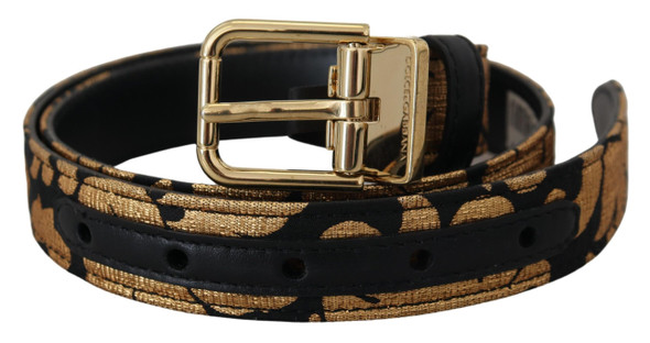 Multicolor Jacquard Leather Logo Buckle Belt Multicolor Jacquard Leather Logo Buckle Belt